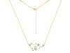Sagittarius Zodiac Star Constellation Green Amethyst & White Topaz Necklace GRA-RDN-496.