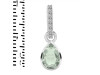 Green Amethyst & White Topaz Pendant GRA-RDP-779-CZ-LOOP.