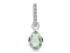 Green Amethyst & White Topaz Pendant GRA-RDP-779-CZ-LOOP.
