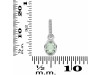 Green Amethyst & White Topaz Pendant GRA-RDP-780-CZ-LOOP.