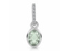 Green Amethyst & White Topaz Pendant GRA-RDP-780-CZ-LOOP.