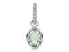 Green Amethyst & White Topaz Pendant GRA-RDP-792-CZ-LOOP.
