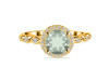 Green Amethyst & White Topaz Ring GRA-RR-267.