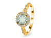 Green Amethyst & White Topaz Ring GRA-RR-267.