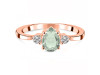 Green Amethyst & White Topaz Ring GRA-RR-335.