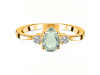Green Amethyst & White Topaz Ring GRA-RR-335.