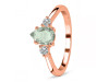Green Amethyst & White Topaz Ring GRA-RR-335.