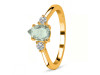 Green Amethyst & White Topaz Ring GRA-RR-335.