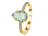 Green Amethyst & White Topaz Ring GRA-RR-344A.