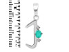 Green Onyx & White Topaz Alphabet J Pendant GRO-RDA-10.