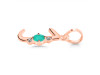 Green Onyx & White Topaz Alphabet J Pendant GRO-RDA-10.
