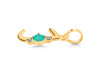 Green Onyx & White Topaz Alphabet J Pendant GRO-RDA-10.