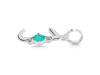 Green Onyx & White Topaz Alphabet J Pendant GRO-RDA-10.