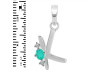 Green Onyx & White Topaz Alphabet K Pendant GRO-RDA-11.