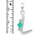 Green Onyx & White Topaz Alphabet L Pendant GRO-RDA-12.