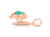 Green Onyx & White Topaz Alphabet M Pendant GRO-RDA-13.