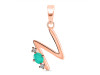 Green Onyx & White Topaz Alphabet N Pendant GRO-RDA-14.