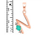Green Onyx & White Topaz Alphabet N Pendant GRO-RDA-14.