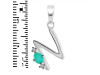 Green Onyx & White Topaz Alphabet N Pendant GRO-RDA-14.