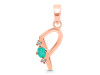 Green Onyx & White Topaz Alphabet P Pendant GRO-RDA-16.