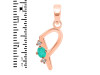 Green Onyx & White Topaz Alphabet P Pendant GRO-RDA-16.