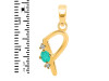 Green Onyx & White Topaz Alphabet P Pendant GRO-RDA-16.