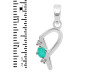 Green Onyx & White Topaz Alphabet P Pendant GRO-RDA-16.