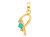Green Onyx & White Topaz Alphabet P Pendant GRO-RDA-16.