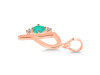 Green Onyx & White Topaz Alphabet P Pendant GRO-RDA-16.