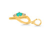 Green Onyx & White Topaz Alphabet P Pendant GRO-RDA-16.
