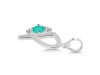 Green Onyx & White Topaz Alphabet P Pendant GRO-RDA-16.