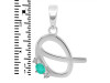 Green Onyx & White Topaz Alphabet Q Pendant GRO-RDA-17.