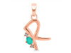 Green Onyx & White Topaz Alphabet R Pendant GRO-RDA-18.