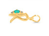Green Onyx & White Topaz Alphabet R Pendant GRO-RDA-18.