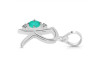 Green Onyx & White Topaz Alphabet R Pendant GRO-RDA-18.