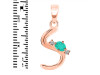 Green Onyx & White Topaz Alphabet S Pendant GRO-RDA-19.