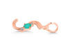Green Onyx & White Topaz Alphabet S Pendant GRO-RDA-19.