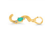 Green Onyx & White Topaz Alphabet S Pendant GRO-RDA-19.
