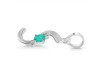 Green Onyx & White Topaz Alphabet S Pendant GRO-RDA-19.
