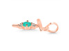 Green Onyx & White Topaz Alphabet T Pendant GRO-RDA-20.