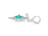 Green Onyx & White Topaz Alphabet T Pendant GRO-RDA-20.