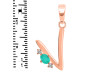 Green Onyx & White Topaz Alphabet V Pendant GRO-RDA-22.