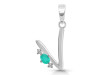 Green Onyx & White Topaz Alphabet V Pendant GRO-RDA-22.
