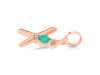 Green Onyx & White Topaz Alphabet X Pendant GRO-RDA-24.