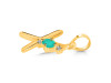 Green Onyx & White Topaz Alphabet X Pendant GRO-RDA-24.