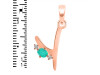 Green Onyx & White Topaz Alphabet Y Pendant GRO-RDA-25.