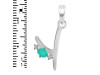 Green Onyx & White Topaz Alphabet Y Pendant GRO-RDA-25.