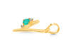 Green Onyx & White Topaz Alphabet Y Pendant GRO-RDA-25.