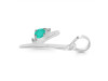 Green Onyx & White Topaz Alphabet Y Pendant GRO-RDA-25.