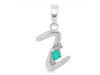 Green Onyx & White Topaz Alphabet Z Pendant GRO-RDA-26.